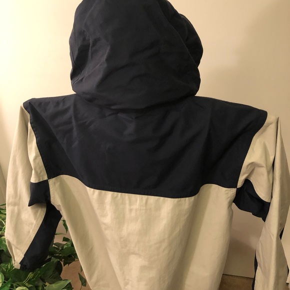 Timberland Weathergear Hooded Jacket- unisex Size Color: Beige/ Navy size XS - Picture 5 of 12